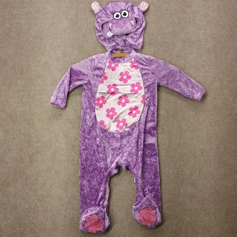 InCharacter Huggable Hippo Kids Costume - Purple and Pink